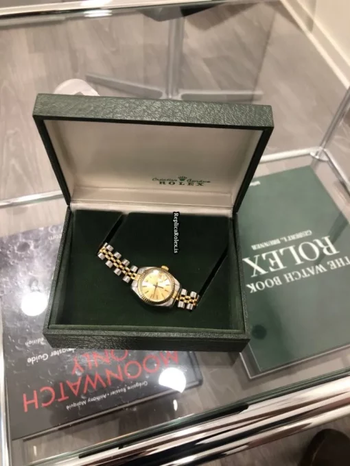 Perfect Knockoff Rolex Lady-datejust 6917 Caliber 2030 Automatic Movement 26mm Gold/steel Case Womens Watch - Image 10