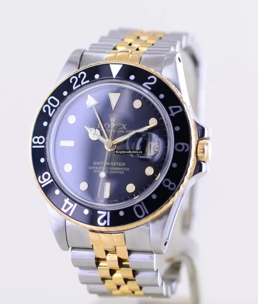 Best Replica Rolex Gmt-master 16753 Caliber 3075 Automatic Movement 40mm Gold/steel Case Mens/unisex Watch - Image 3