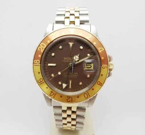 Wonderful Clone Rolex Gmt-master 1675 Caliber 1570 Automatic Movement 40mm Gold/steel Case Mens/unisex Watch