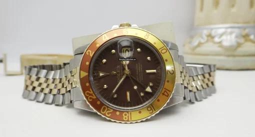 Wonderful Clone Rolex Gmt-master 1675 Caliber 1570 Automatic Movement 40mm Gold/steel Case Mens/unisex Watch - Image 11