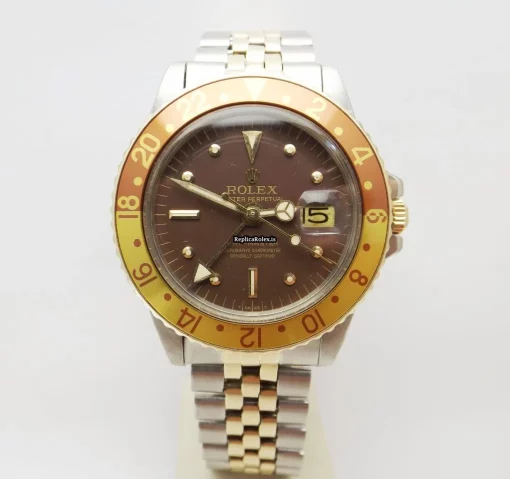 Wonderful Clone Rolex Gmt-master 1675 Caliber 1570 Automatic Movement 40mm Gold/steel Case Mens/unisex Watch - Image 2