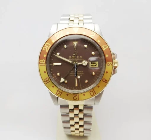 Wonderful Clone Rolex Gmt-master 1675 Caliber 1570 Automatic Movement 40mm Gold/steel Case Mens/unisex Watch - Image 3