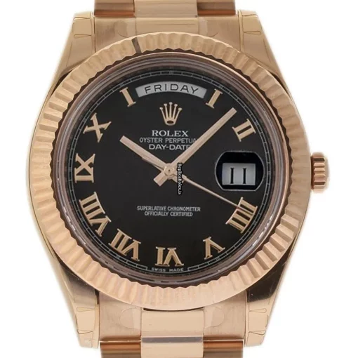 Lovely Replica Rolex Day-date II 218235 Caliber 3156 Automatic Movement 41mm Rose Gold Case Mens/unisex Watch