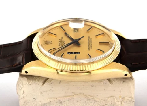 Exquisite Replica Rolex Oyster Perpetual Date 1503 Caliber 1570 Automatic Movement 34mm Yellow Gold Case Mens/unisex Watch - Image 2