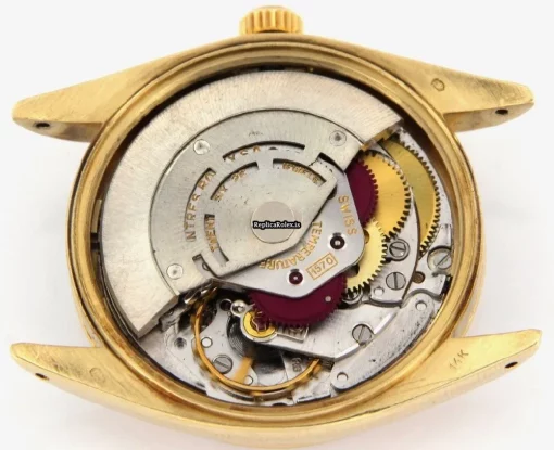 Exquisite Replica Rolex Oyster Perpetual Date 1503 Caliber 1570 Automatic Movement 34mm Yellow Gold Case Mens/unisex Watch - Image 6