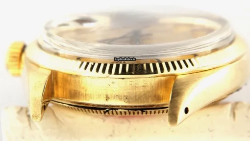 Exquisite Replica Rolex Oyster Perpetual Date 1503 Caliber 1570 Automatic Movement 34mm Yellow Gold Case Mens/unisex Watch - Image 8