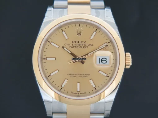 Pleasing Replica Rolex Datejust 126203 Automatic Movement 36mm Gold/steel Case Mens/unisex Watch - Image 2