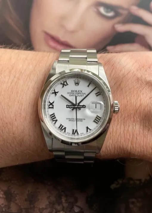Trustworthy Fake Rolex Datejust 16200 Caliber 3135 Automatic Movement 36mm Steel Case Mens/unisex Watch - Image 2
