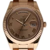 Unique Replica Rolex Day-date II 218235 Caliber 3156 Automatic Movement 41mm Rose Gold Case Mens/unisex Watch
