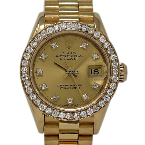 Fabulous Replica Rolex Lady-datejust 69178 Automatic Movement 26mm Yellow Gold Case Womens Watch