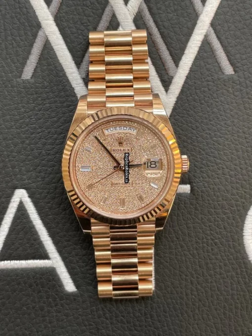 Fabulous Replica Rolex Day-date 40 228345 Caliber 3255 Automatic Movement 40mm Rose Gold Case Mens/unisex Watch