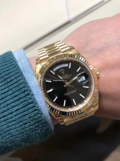 Incredible Replica Rolex Day-date 40 228238 Caliber 3255 Automatic Movement 40mm Yellow Gold Case Mens/unisex Watch - Image 7