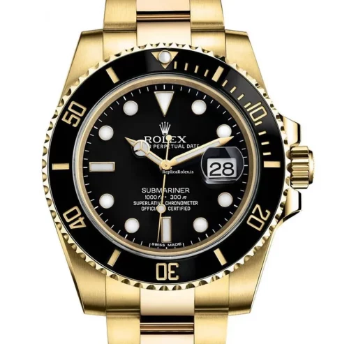 Stylish Replica Rolex Submariner Date 116618ln Automatic Movement Yellow Gold Case Mens/unisex Watch