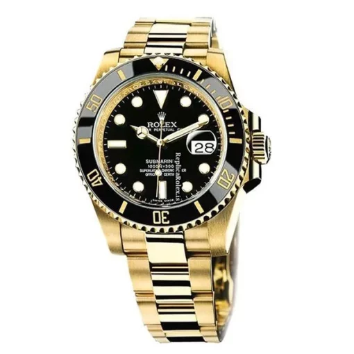 Stylish Replica Rolex Submariner Date 116618ln Automatic Movement Yellow Gold Case Mens/unisex Watch - Image 3