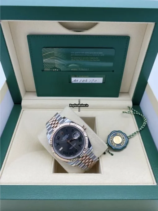 Well Made Fake Rolex Datejust II 126331 Caliber 3235 Automatic Movement 41mm Gold/steel Case Mens/unisex Watch - Image 2