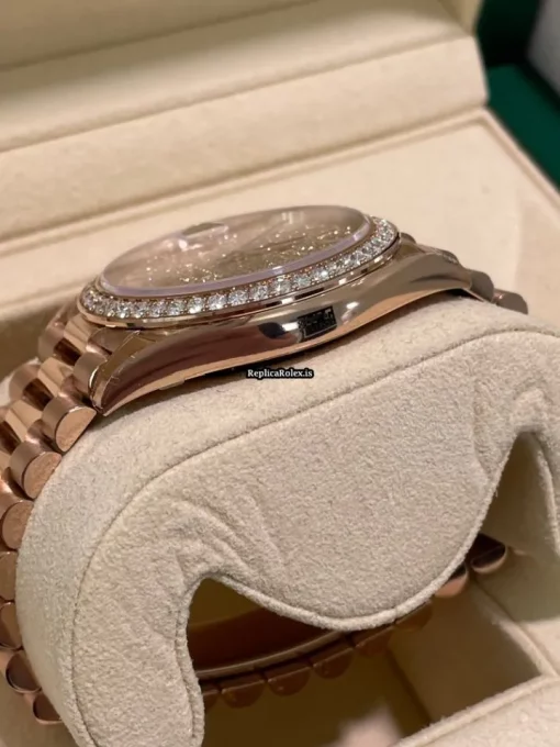 Inexpensive Replica Rolex Day-date 40 228345rbr Caliber 3255 Automatic Movement 40x48mm Rose Gold Case Mens/unisex Watch - Image 3