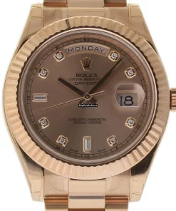 Design Replica Rolex Day-date II 218235 Caliber 3156 Automatic Movement 41mm Rose Gold Case Mens/unisex Watch
