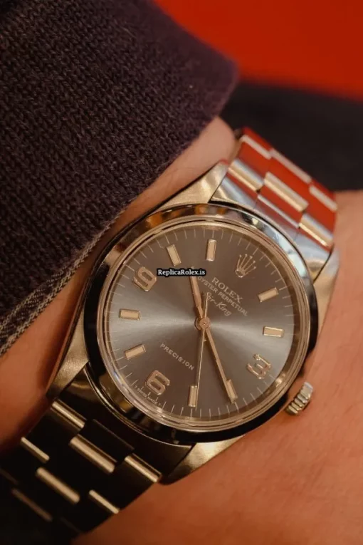 Marvellous Replica Rolex Air King Precision 14000 Caliber 3000 Automatic Movement 34mm Steel Case Mens/unisex Watch - Image 2