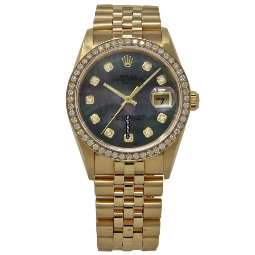 Marvellous Fake Rolex Oyster Perpetual Date 15238 Automatic Movement 34mm Yellow Gold Case Mens/unisex Watch - Image 2