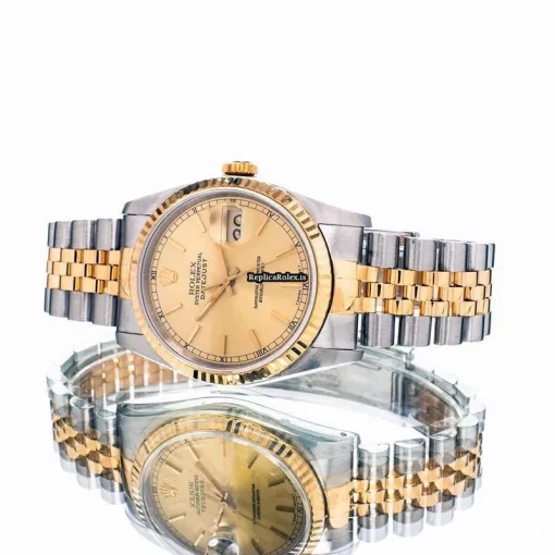 1:1 Replica Rolex Datejust 16233 Automatic Movement 36mm Gold/steel Case Mens/unisex Watch - Image 2