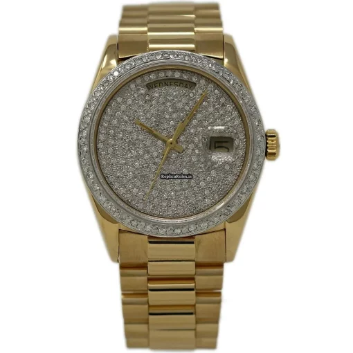 Appealing Replica Rolex Day-date 36 18038 Automatic Movement 36mm Yellow Gold Case Mens/unisex Watch - Image 2