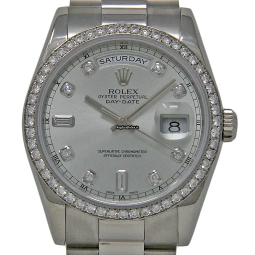 Neat Replica Rolex Day-date 36 118346 Caliber 3155 Automatic Movement 36mm Platinum Case Mens/unisex Watch