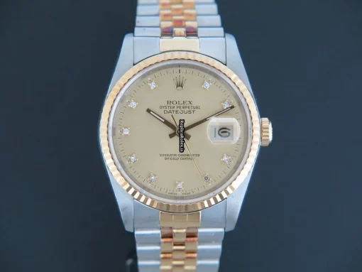Swiss Knockoff Rolex Datejust 16233 Automatic Movement 36mm Gold/steel Case Mens/unisex Watch - Image 3
