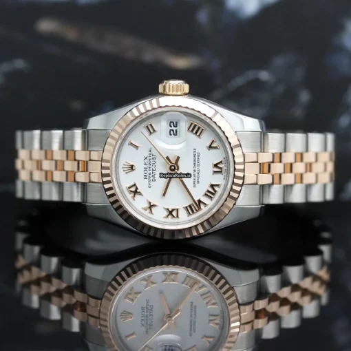 1:1 Knockoff Rolex Lady-datejust 179171 Caliber 2235 Automatic Movement 26mm Rose Gold Case Womens Watch