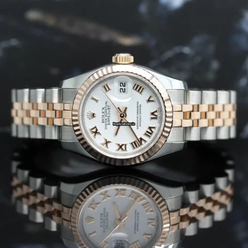 1:1 Knockoff Rolex Lady-datejust 179171 Caliber 2235 Automatic Movement 26mm Rose Gold Case Womens Watch - Image 2