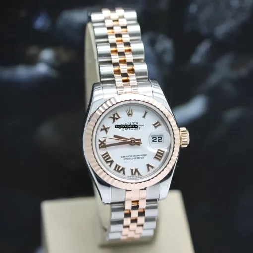 1:1 Knockoff Rolex Lady-datejust 179171 Caliber 2235 Automatic Movement 26mm Rose Gold Case Womens Watch - Image 7