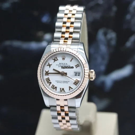 1:1 Knockoff Rolex Lady-datejust 179171 Caliber 2235 Automatic Movement 26mm Rose Gold Case Womens Watch - Image 8