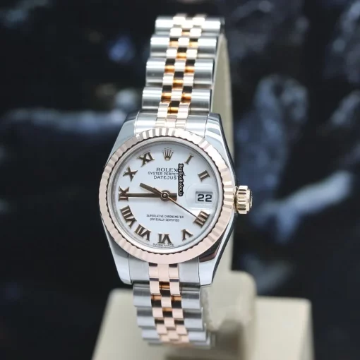 1:1 Knockoff Rolex Lady-datejust 179171 Caliber 2235 Automatic Movement 26mm Rose Gold Case Womens Watch - Image 9
