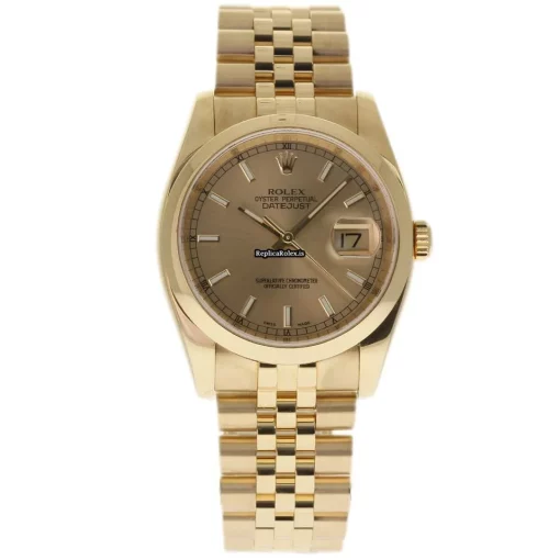 Epic Replica Rolex Datejust 116208 Automatic Movement 36mm Yellow Gold Case Mens/unisex Watch - Image 2