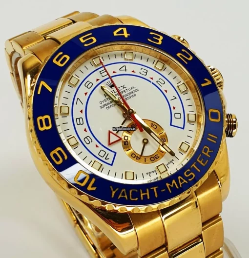Well Made Replica Rolex Yacht-master II 116688 Caliber 4161 Automatic Movement 44mm Yellow Gold Case Mens/unisex Watch