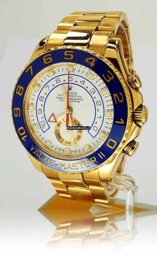 Well Made Replica Rolex Yacht-master II 116688 Caliber 4161 Automatic Movement 44mm Yellow Gold Case Mens/unisex Watch - Image 2