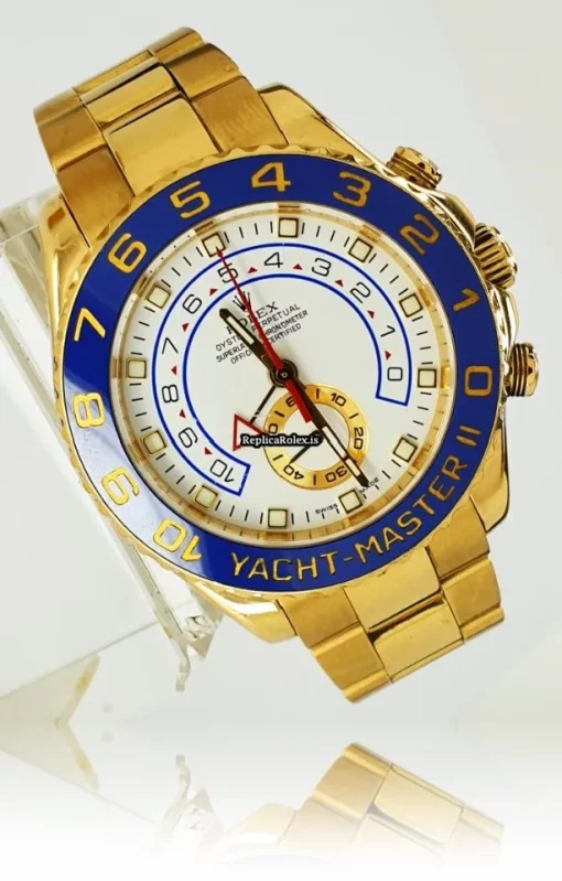Well Made Replica Rolex Yacht-master II 116688 Caliber 4161 Automatic Movement 44mm Yellow Gold Case Mens/unisex Watch - Image 3