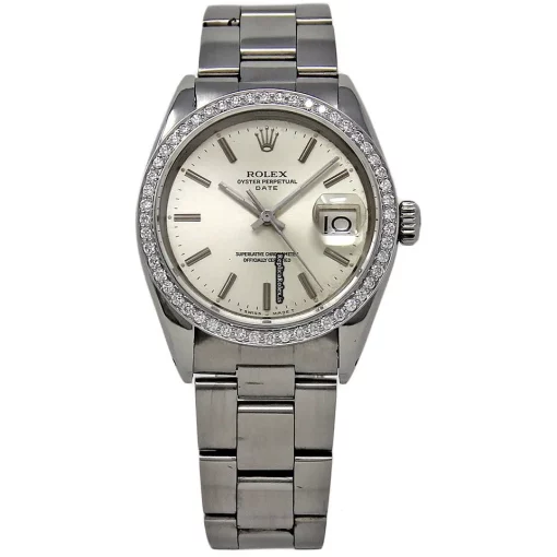 Nice Replica Rolex Oyster Perpetual Date 1500 Automatic Movement 34mm Steel Case Womens Watch - Image 2