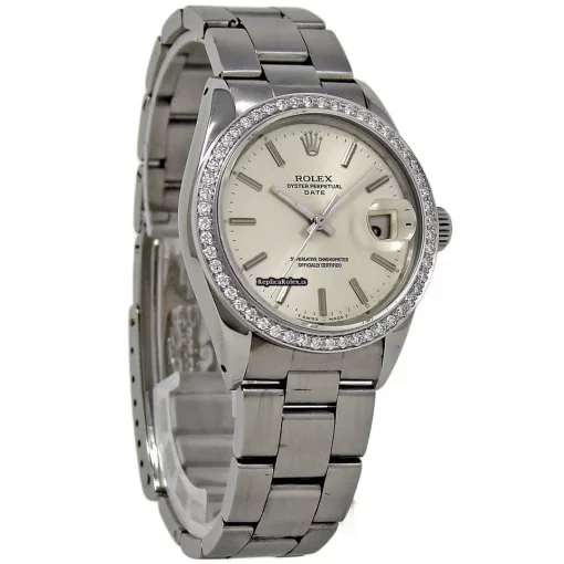 Nice Replica Rolex Oyster Perpetual Date 1500 Automatic Movement 34mm Steel Case Womens Watch - Image 5