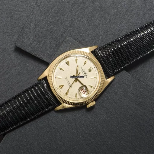 Fabulous Copies Rolex Datejust 6605 Automatic Movement 36mm Yellow Gold Case Mens/unisex Watch - Image 9