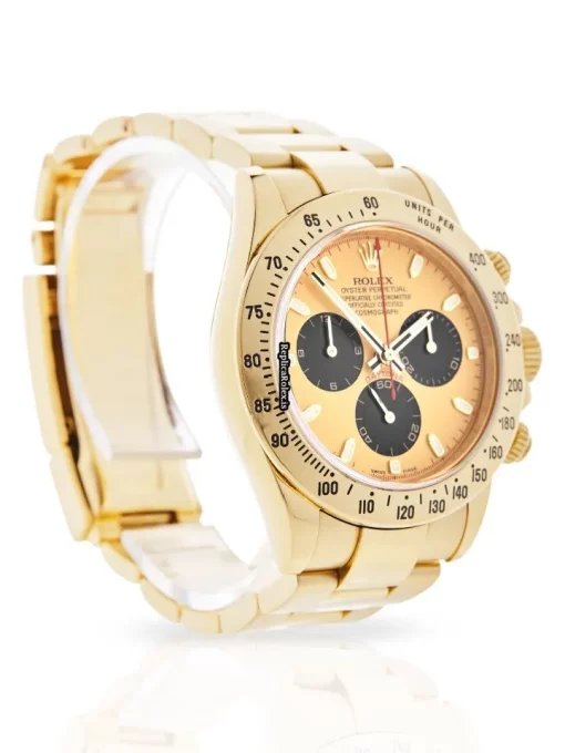 Inexpensive Fake Rolex Daytona 116528 Caliber 4130 Automatic Movement 40mm Yellow Gold Case Mens/unisex Watch - Image 3