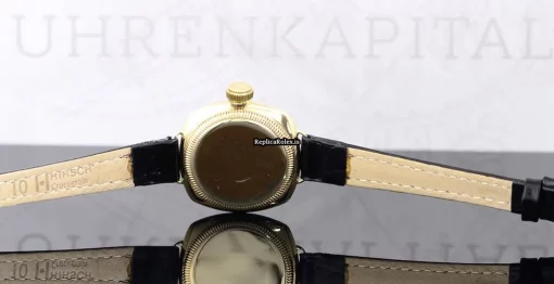 Trustworthy Imitation Rolex Oyster Perpetual 1336 Kaliber Manual Winding Movement 26mm Yellow Gold Case Womens Watch - Image 13