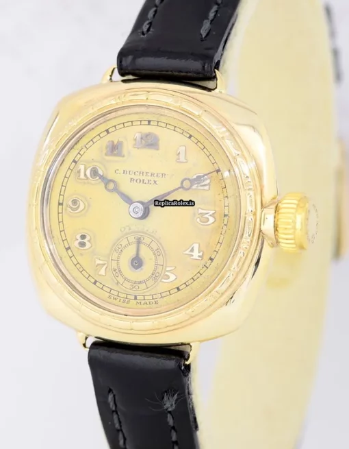 Trustworthy Imitation Rolex Oyster Perpetual 1336 Kaliber Manual Winding Movement 26mm Yellow Gold Case Womens Watch - Image 2