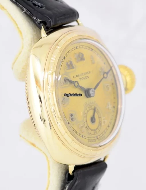 Trustworthy Imitation Rolex Oyster Perpetual 1336 Kaliber Manual Winding Movement 26mm Yellow Gold Case Womens Watch - Image 5
