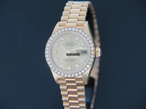 Great Replica Rolex Lady-datejust 69138 Automatic Movement 26mm Yellow Gold Case Mens/unisex Watch