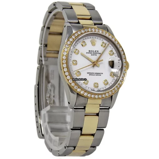 Perfect Replica Rolex Oyster Perpetual Date 15053 Automatic Movement 34mm Steel Case Mens/unisex Watch - Image 5