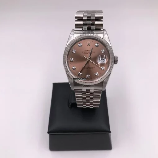 Terrific Fake Rolex Datejust 16234g Caliber 3135 Automatic Movement 36mm Steel Case Mens/unisex Watch - Image 4