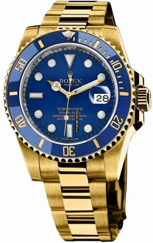 Neat Replica Rolex Submariner Date 116618lb Automatic Movement 40mm Yellow Gold Case Mens/unisex Watch - Image 2