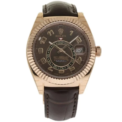 Distinctive Replica Rolex Sky-dweller 326135 Caliber 9001 Automatic Movement 42mm Rose Gold Case Mens/unisex Watch - Image 2
