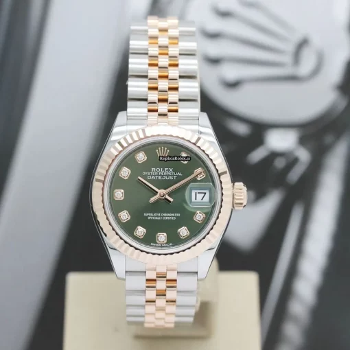 Wonderful Fakes Rolex Lady-datejust 279171 Caliber 2236 Automatic Movement 28mm Gold/steel Case Womens Watch - Image 3