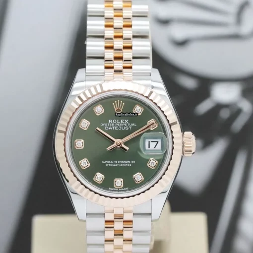 Wonderful Fakes Rolex Lady-datejust 279171 Caliber 2236 Automatic Movement 28mm Gold/steel Case Womens Watch - Image 4